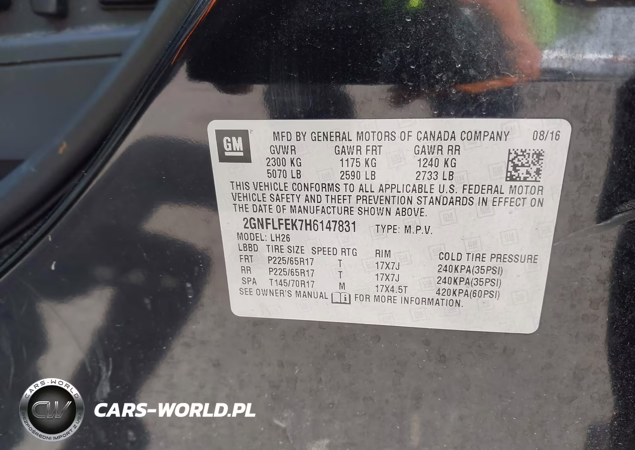 2017 Chevrolet Equinox Lt VIN:2GNFLFEK7H6147831 - 9