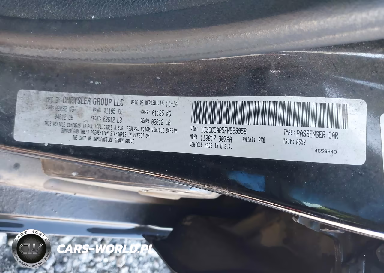 2015 Chrysler 200 Limited VIN:1C3CCCAB5FN553958 - 9
