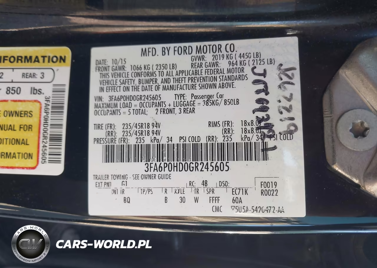 2016 Ford Fusion Se VIN:3FA6P0HD0GR245605 - 9