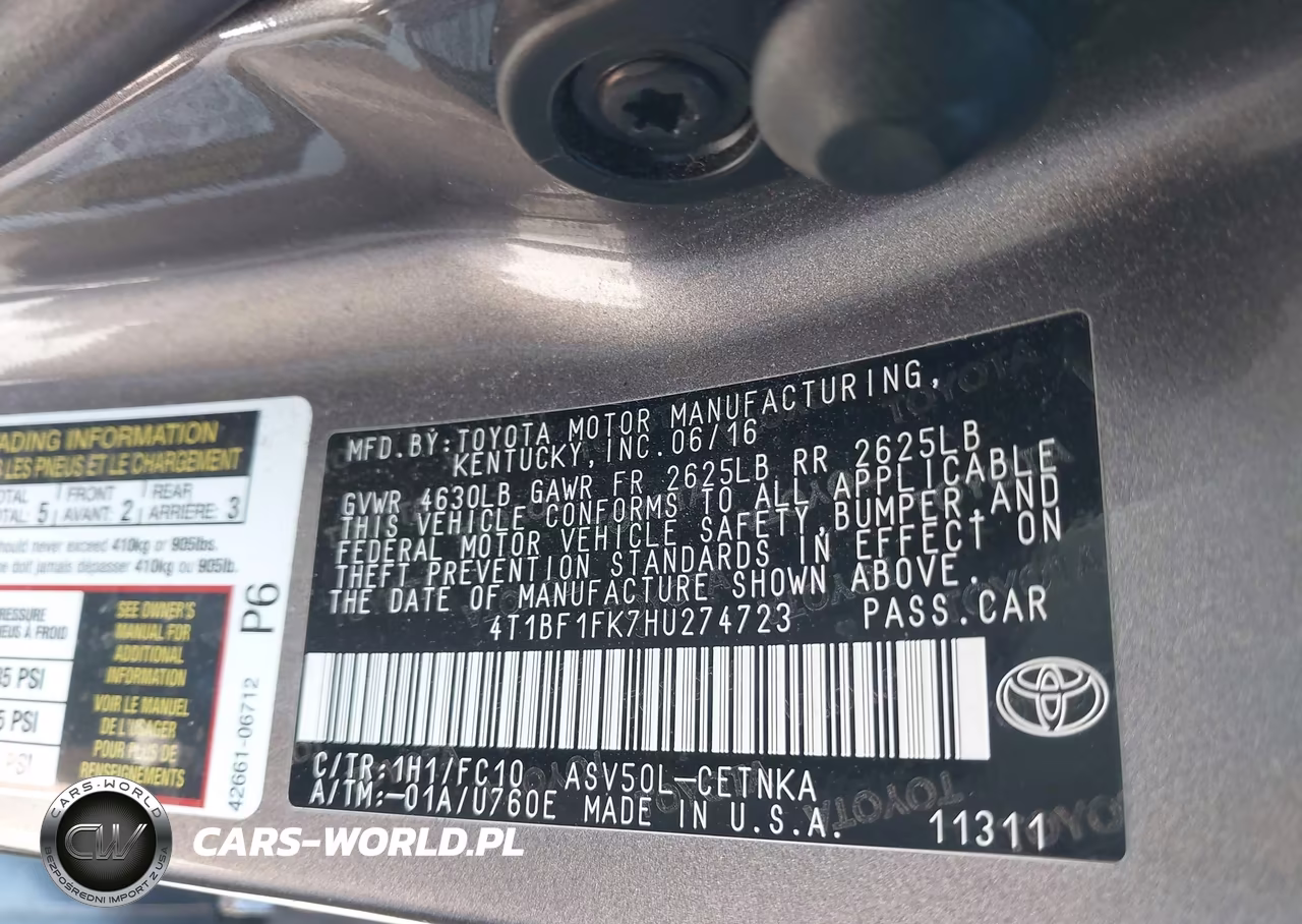 2017 Toyota Camry Le VIN:4T1BF1FK7HU274723 - 9