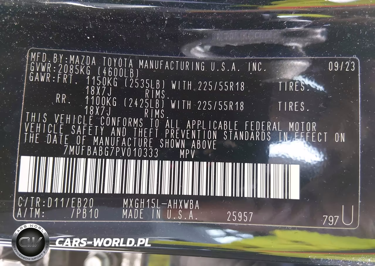 2023 Toyota Corolla Cross Hybrid Xse VIN:7MUFBABG7PV010333 - 9