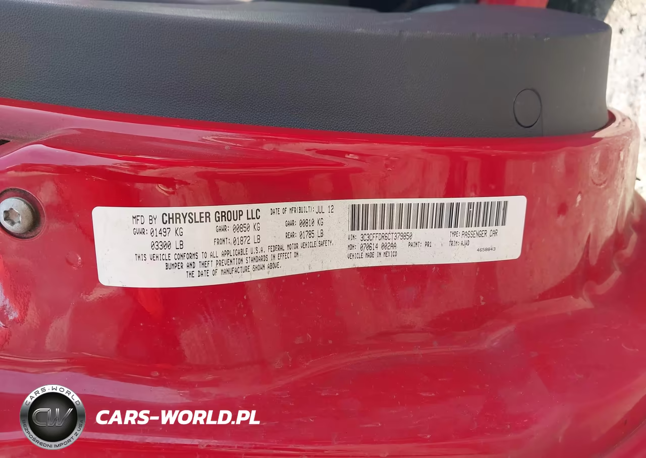 2012 Fiat 500C Pop VIN:3C3CFFDR6CT379850 - 9