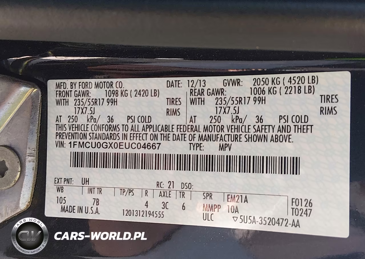 2014 Ford Escape Se VIN:1FMCU0GX0EUC04667 - 9