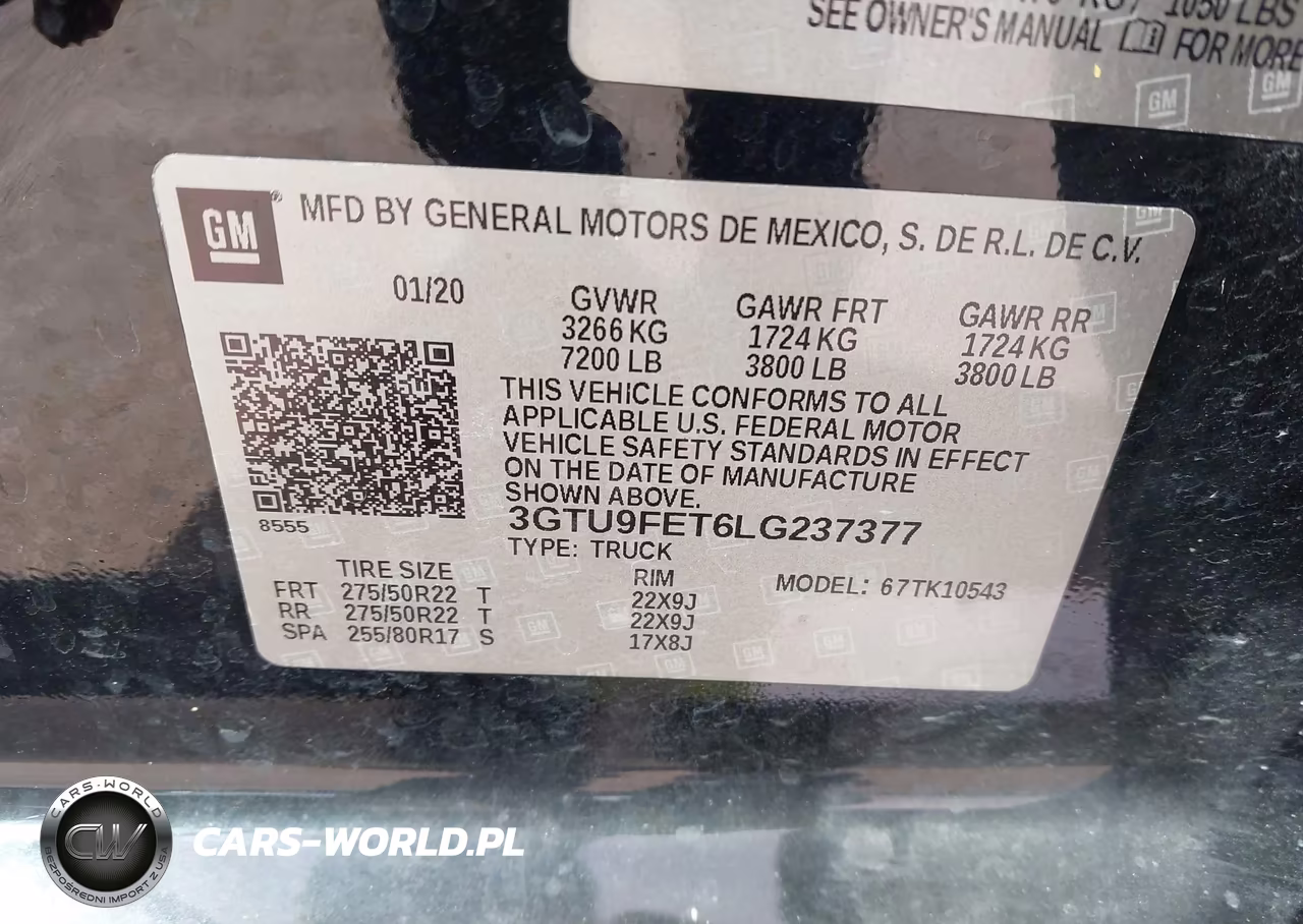 2020 GMC Sierra 1500 4Wd Short Box Denali VIN:3GTU9FET6LG237377 - 9