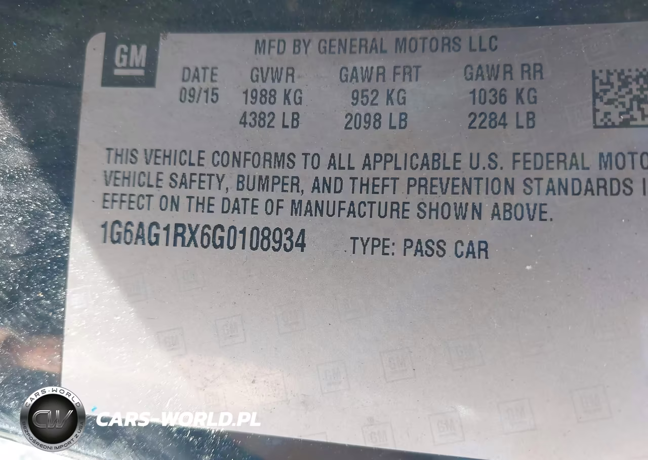 2016 Cadillac Ats Standard VIN:1G6AG1RX6G0108934 - 9