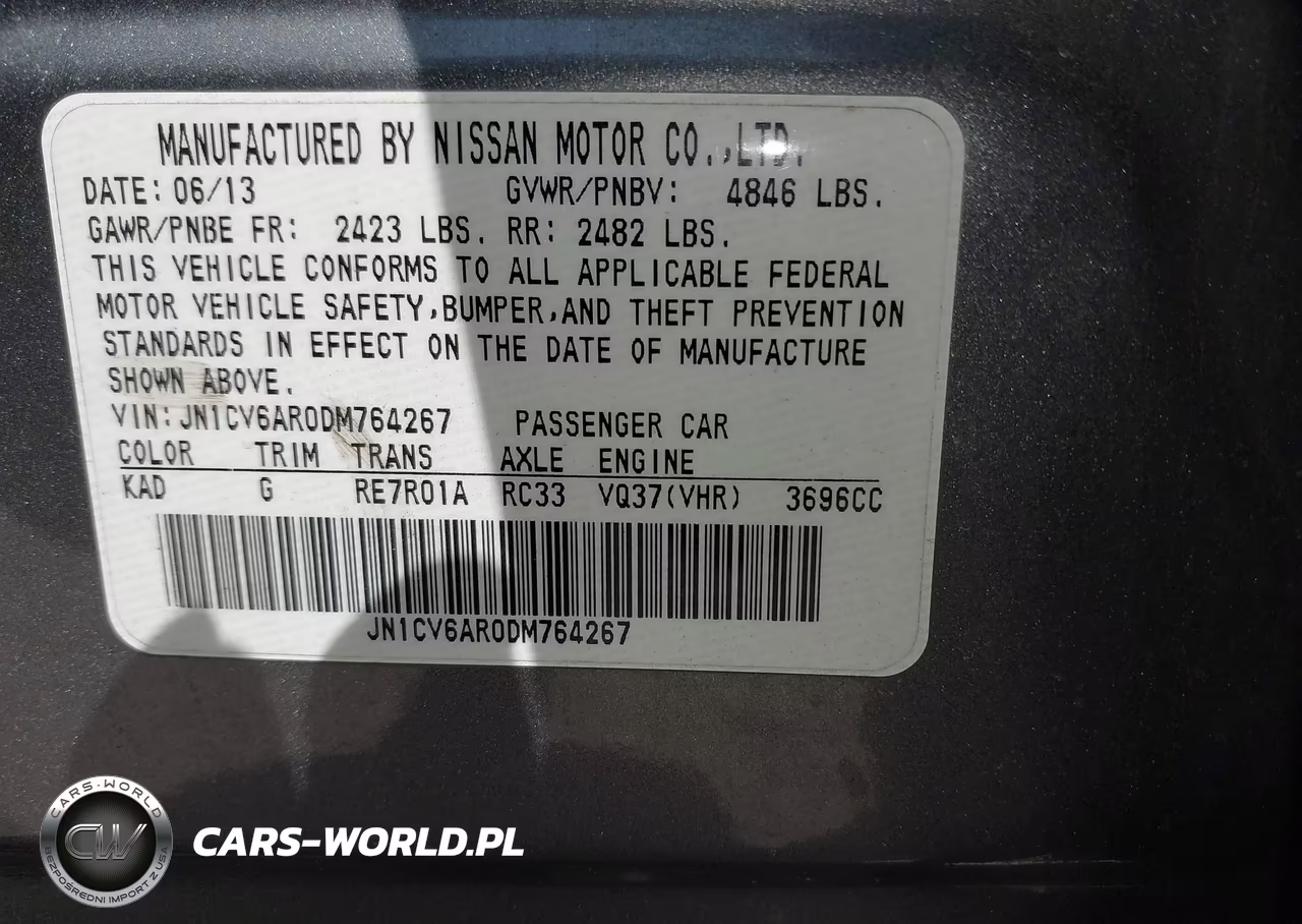 2013 Infiniti G37X VIN:JN1CV6AR0DM764267 - 9
