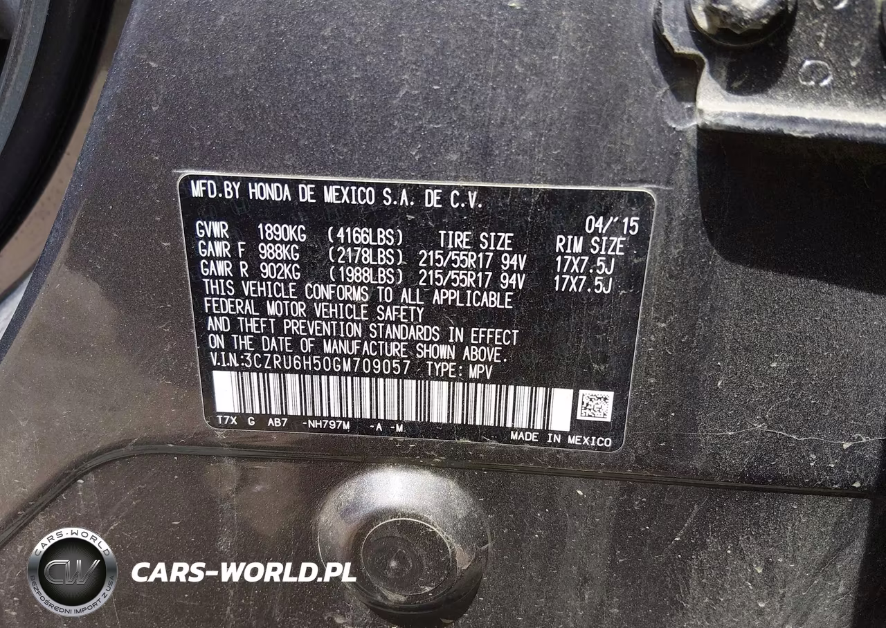 2016 Honda Hr-V Ex VIN:3CZRU6H50GM709057 - 9