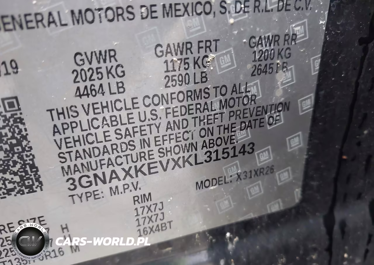 2019 Chevrolet Equinox Lt VIN:3GNAXKEVXKL315143 - 9
