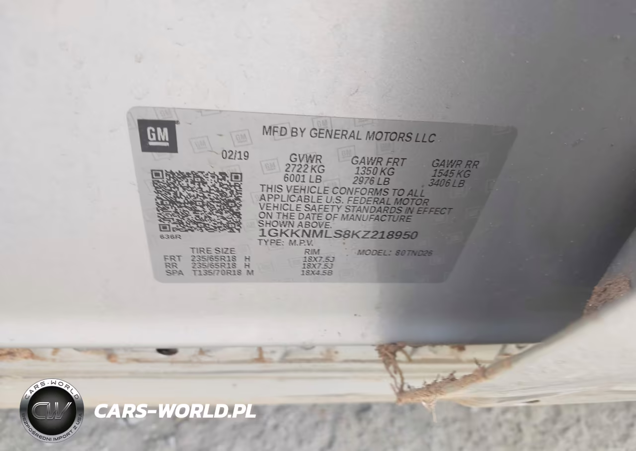 2019 GMC Acadia Slt-1 VIN:1GKKNMLS8KZ218950 - 9