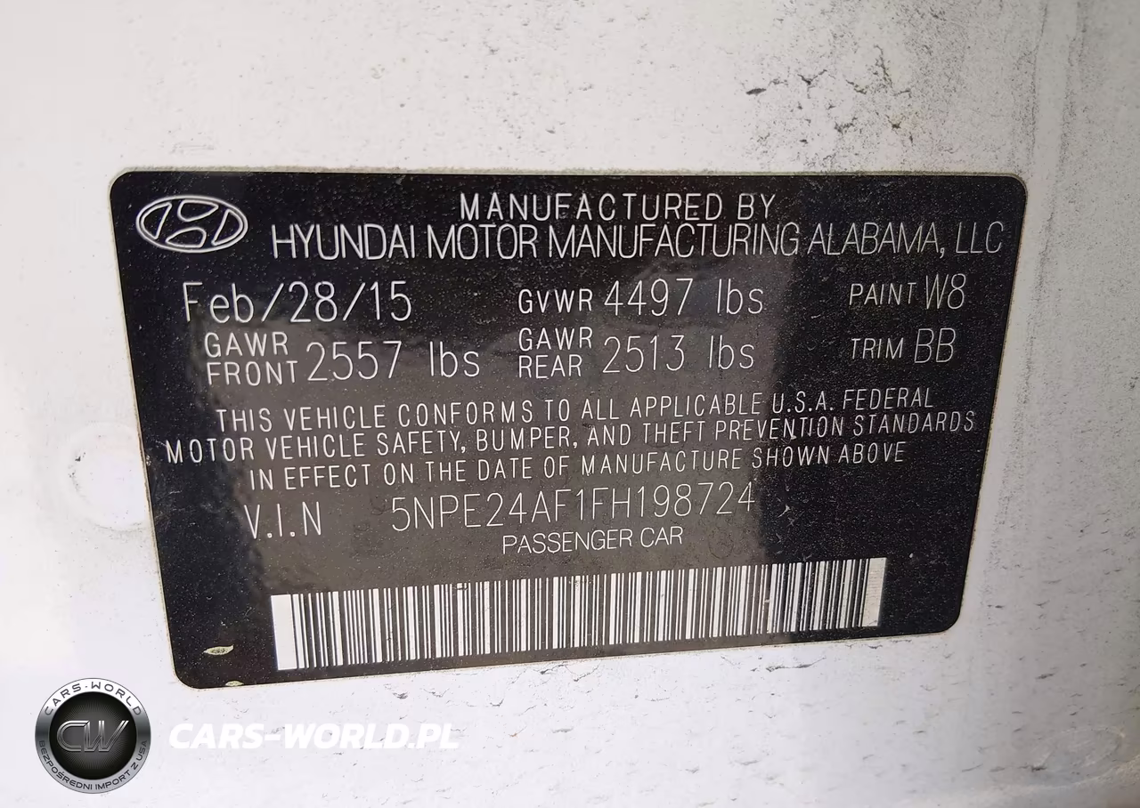 2015 Hyundai Sonata Se VIN:5NPE24AF1FH198724 - 9
