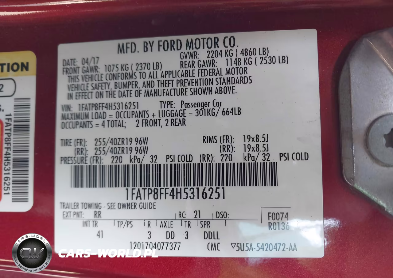 2017 Ford Mustang Gt Premium VIN:1FATP8FF4H5316251 - 9