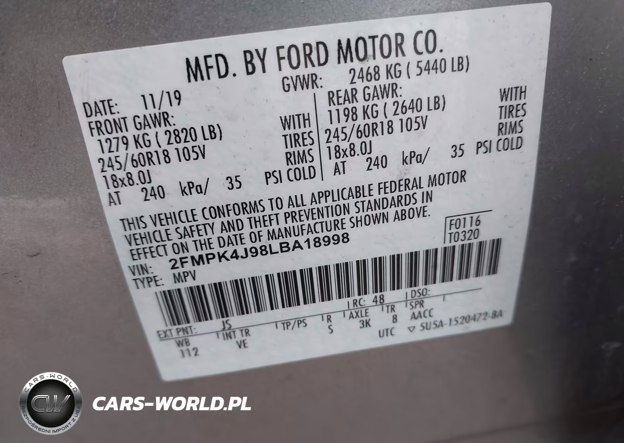 2020 Ford Edge Sel VIN:2FMPK4J98LBA18998 - 9