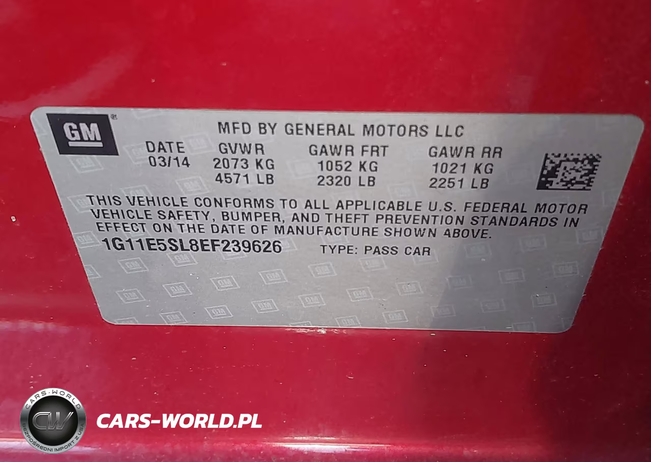 2014 Chevrolet Malibu 2Lt VIN:1G11E5SL8EF239626 - 9