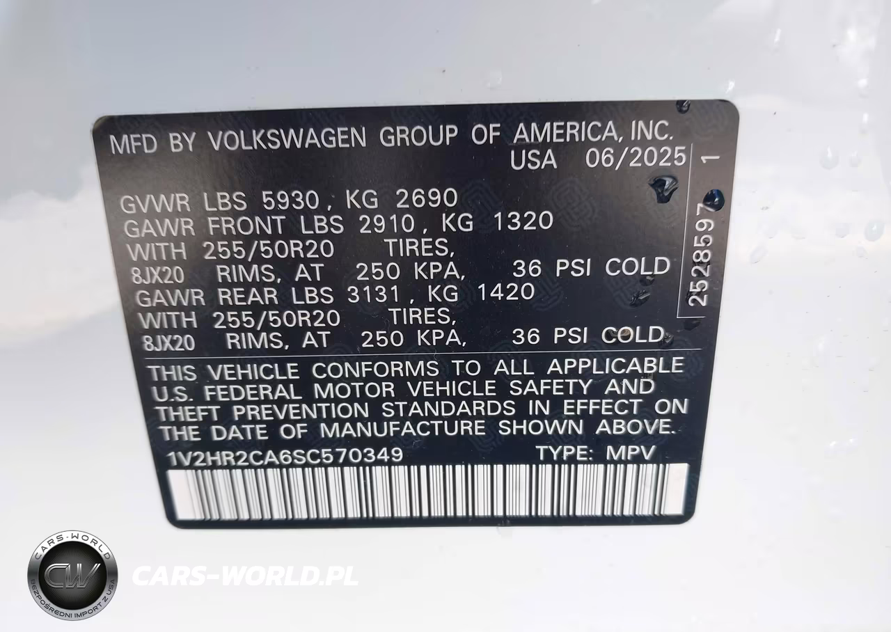 2025 Volkswagen Atlas 2.0T Se W-Technology VIN:1V2HR2CA6SC570349 - 9