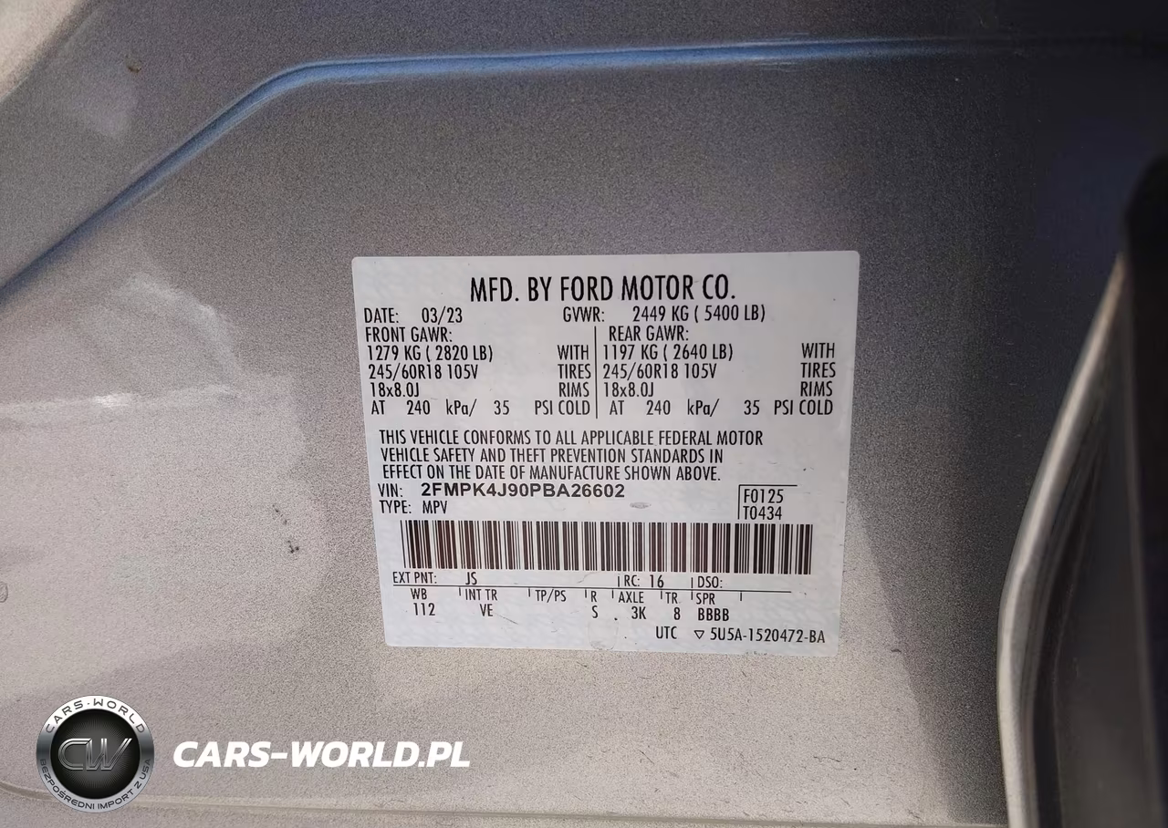 2023 Ford Edge Sel VIN:2FMPK4J90PBA26602 - 9