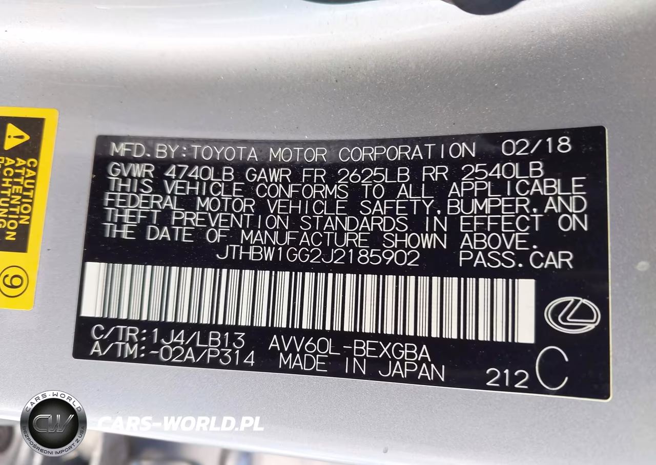 2018 Lexus Es 300H VIN:JTHBW1GG2J2185902 - 9