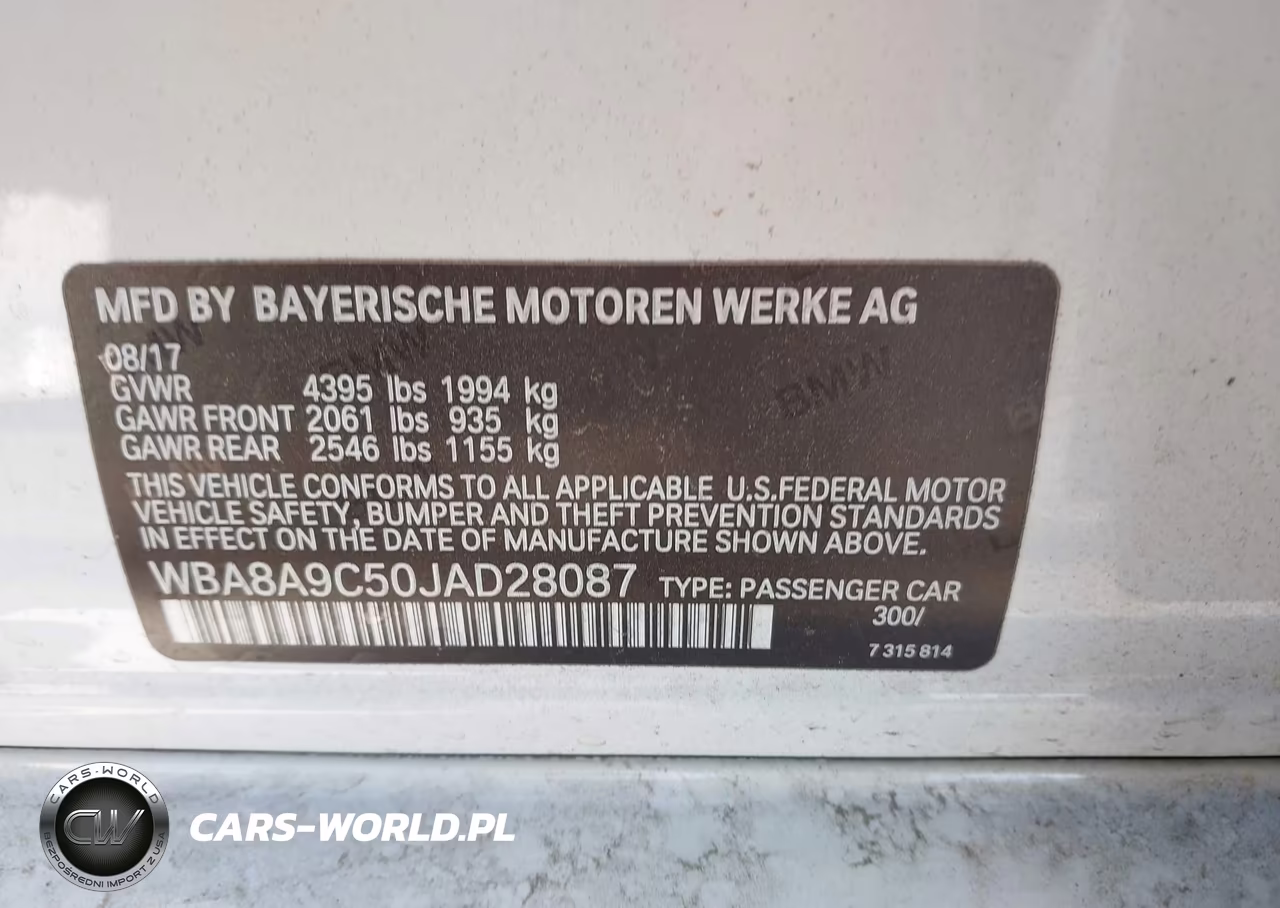 2018 BMW 320I VIN:WBA8A9C50JAD28087 - 9