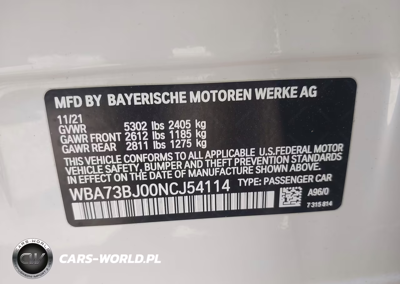 2022 BMW 540 I xDrive VIN:WBA73BJ00NCJ54114 - 9