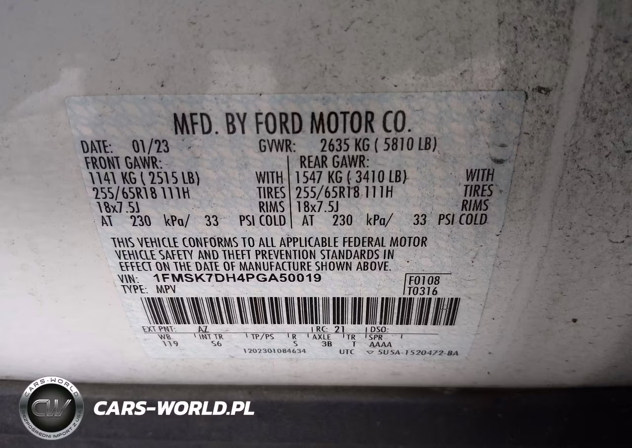 2023 Ford Explorer Xlt VIN:1FMSK7DH4PGA50019 - 9