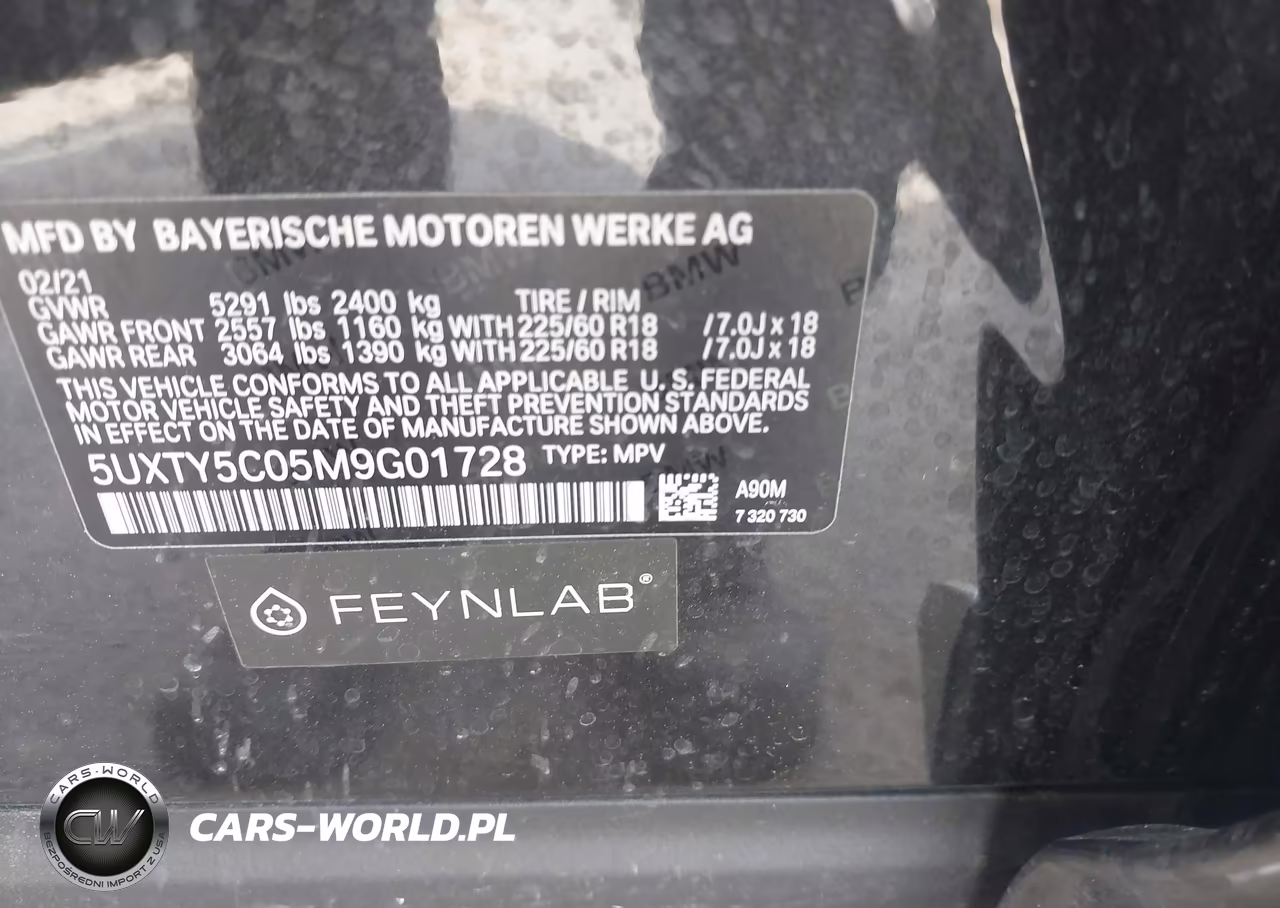 2021 BMW X3 xDrive30I VIN:5UXTY5C05M9G01728 - 9