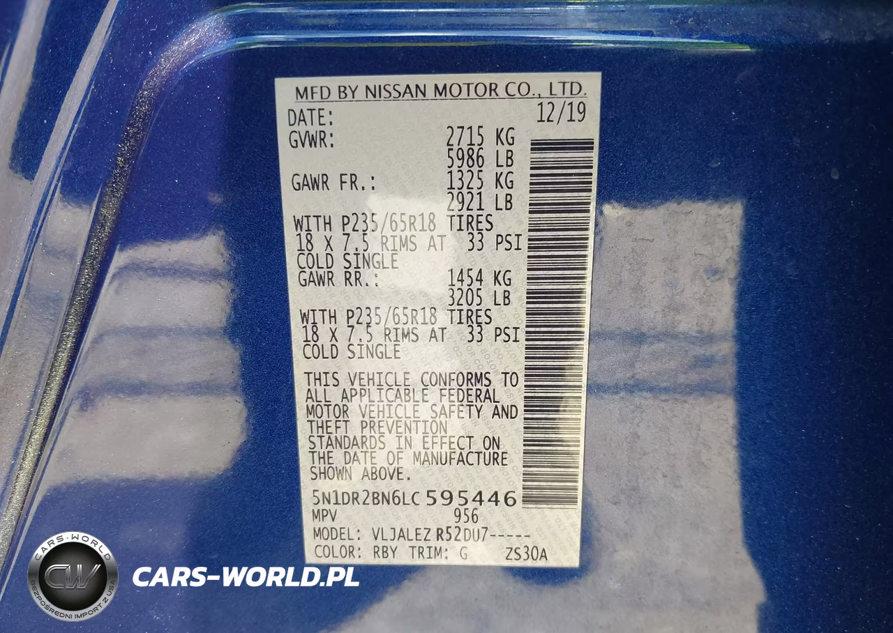 2020 Nissan Pathfinder Sv 2Wd VIN:5N1DR2BN6LC595446 - 9