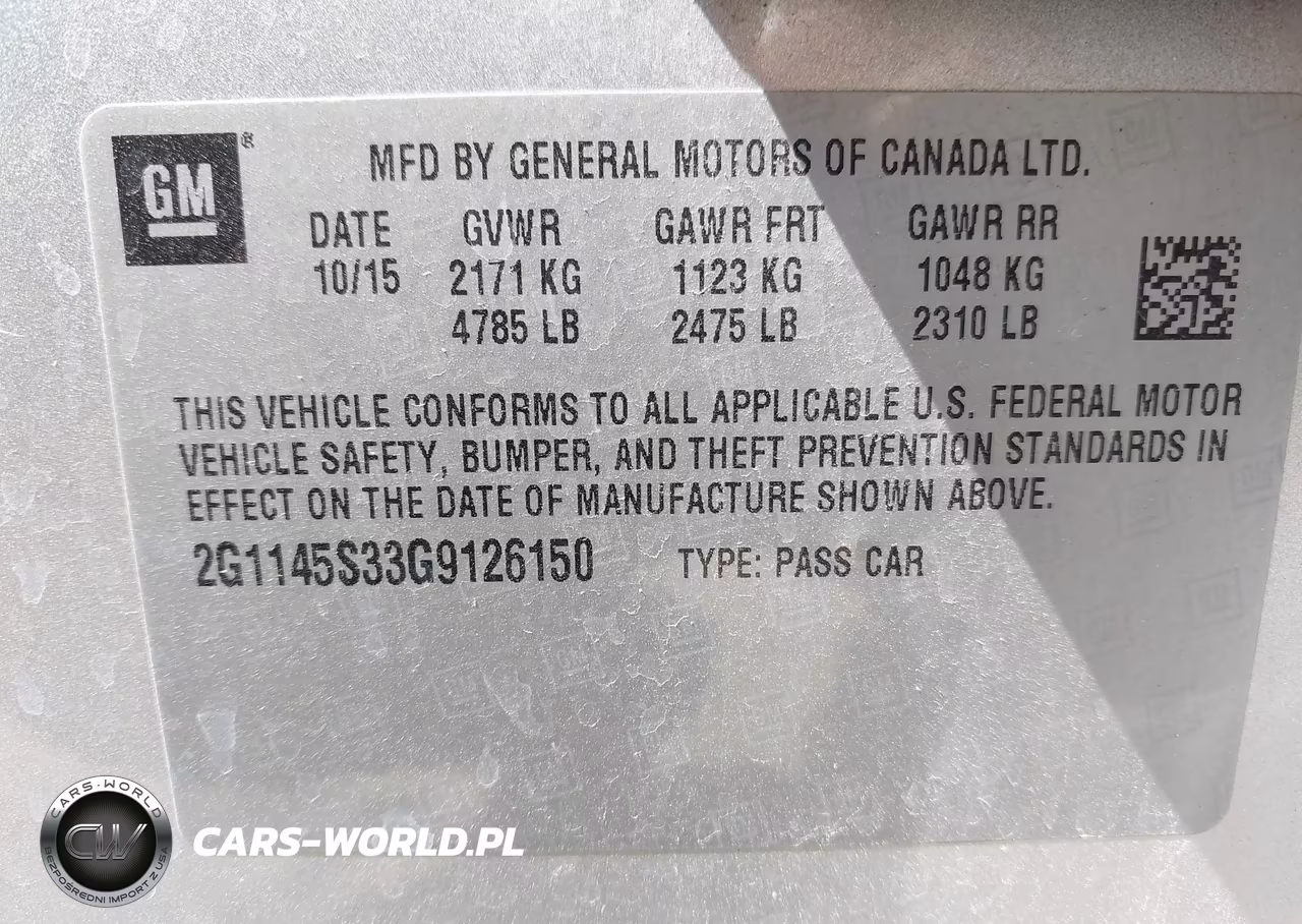 2016 Chevrolet Impala 2Lz VIN:2G1145S33G9126150 - 9