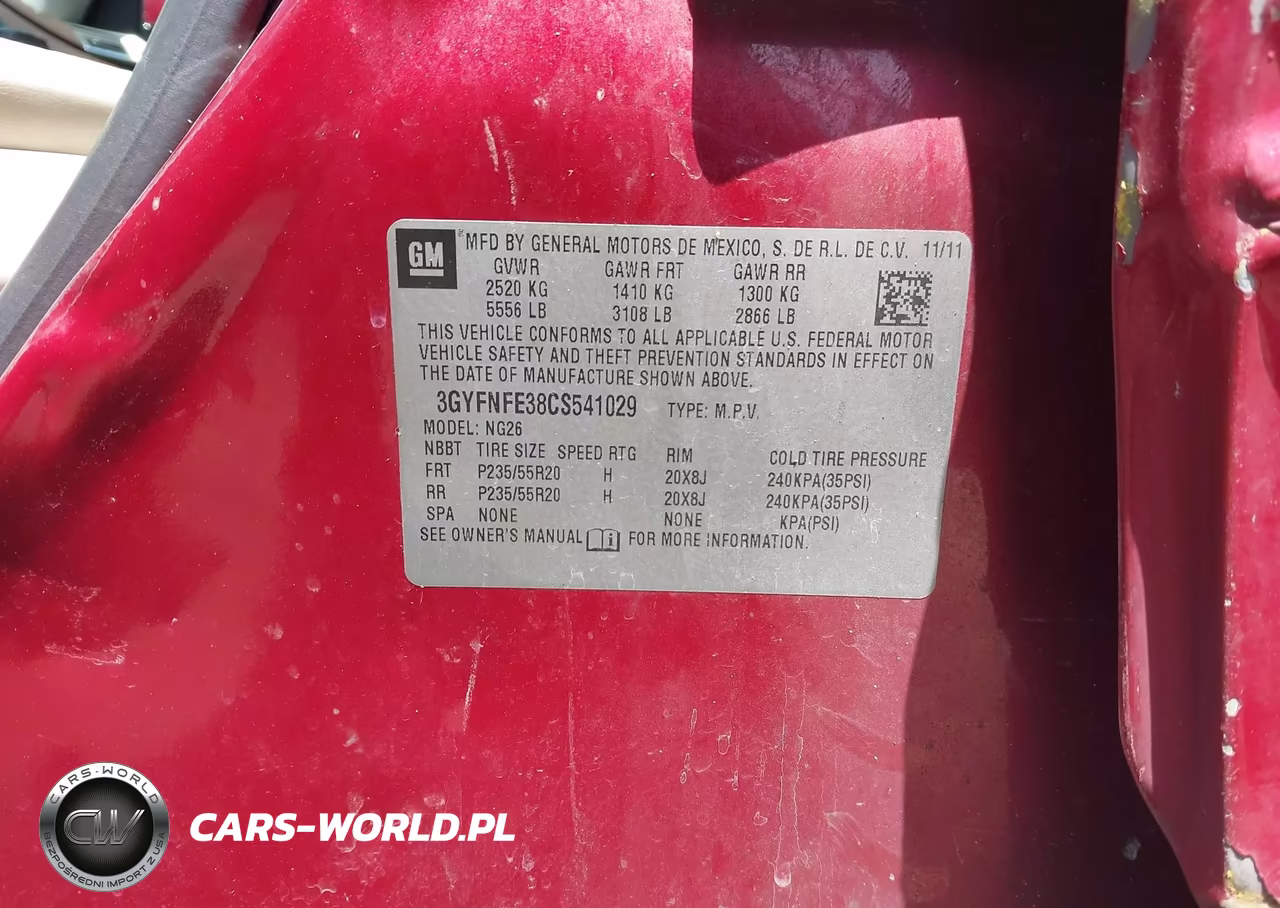2012 Cadillac Srx Premium Collection VIN:3GYFNFE38CS541029 - 9
