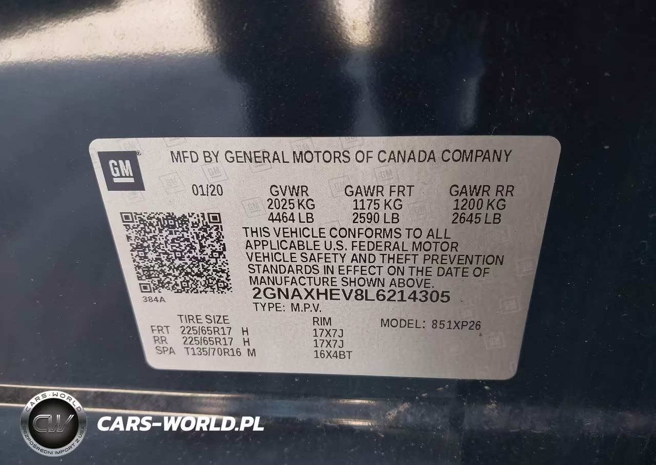 2020 Chevrolet Equinox Fwd Ls VIN:2GNAXHEV8L6214305 - 9