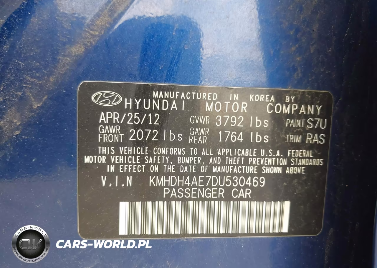 2013 Hyundai Elantra Gls-Limited VIN:KMHDH4AE7DU530469 - 9