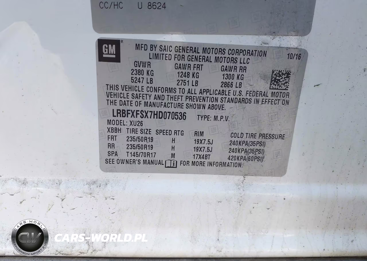 2017 Buick Envision Premium Ii VIN:LRBFXFSX7HD070536 - 9