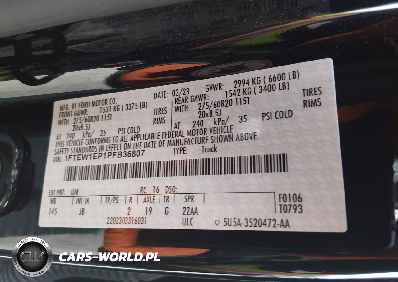 2023 Ford F-150 Xl VIN:1FTEW1EP1PFB36807 - 9