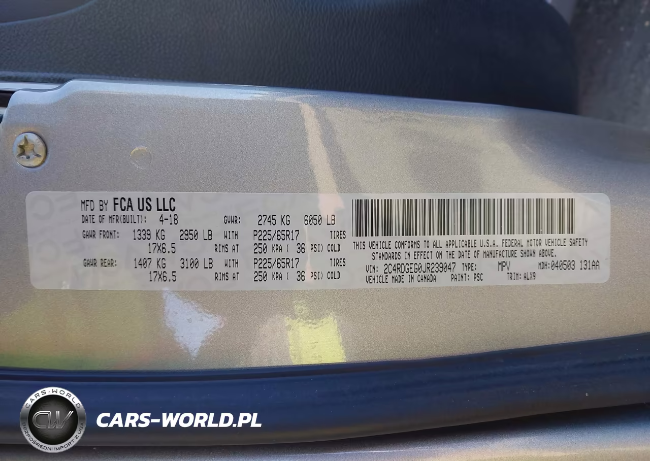 2018 Dodge Grand Caravan Gt VIN:2C4RDGEG0JR239047 - 9