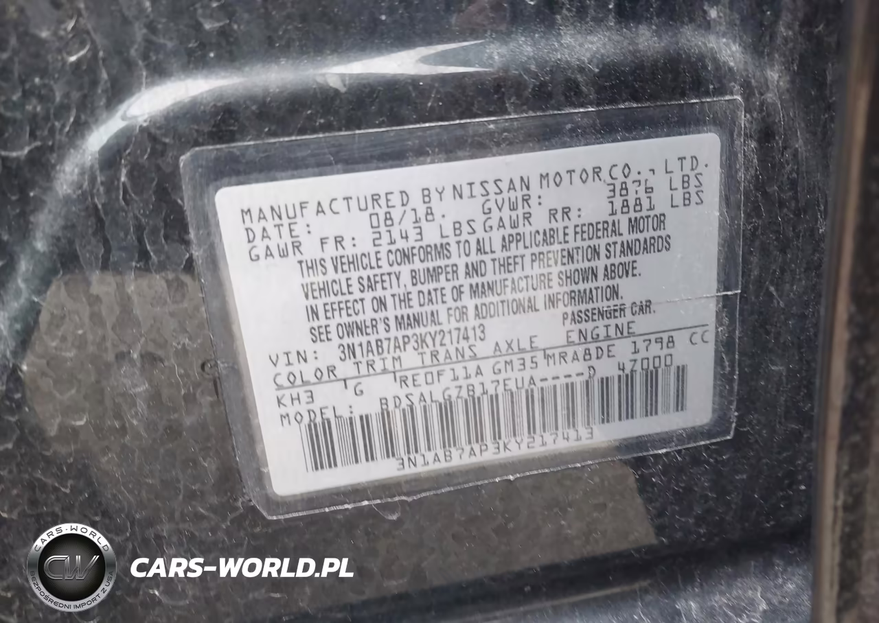 2019 Nissan Sentra Sl VIN:3N1AB7AP3KY217413 - 9