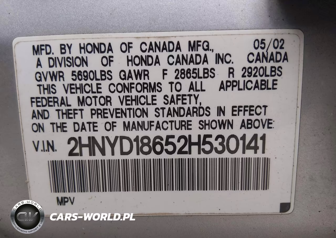 2002 Acura Mdx VIN:2HNYD18652H530141 - 9