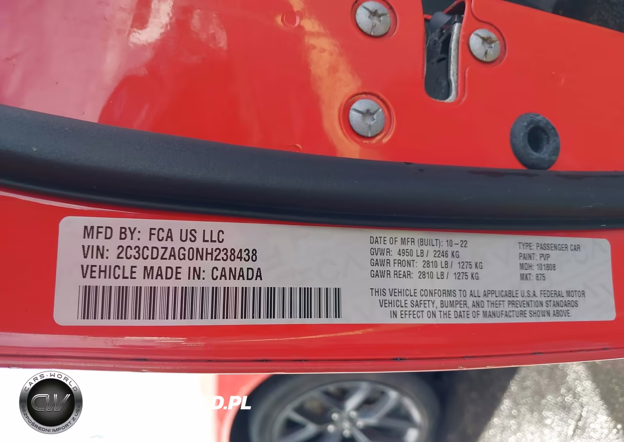 2022 Dodge Challenger Sxt VIN:2C3CDZAG0NH238438 - 9