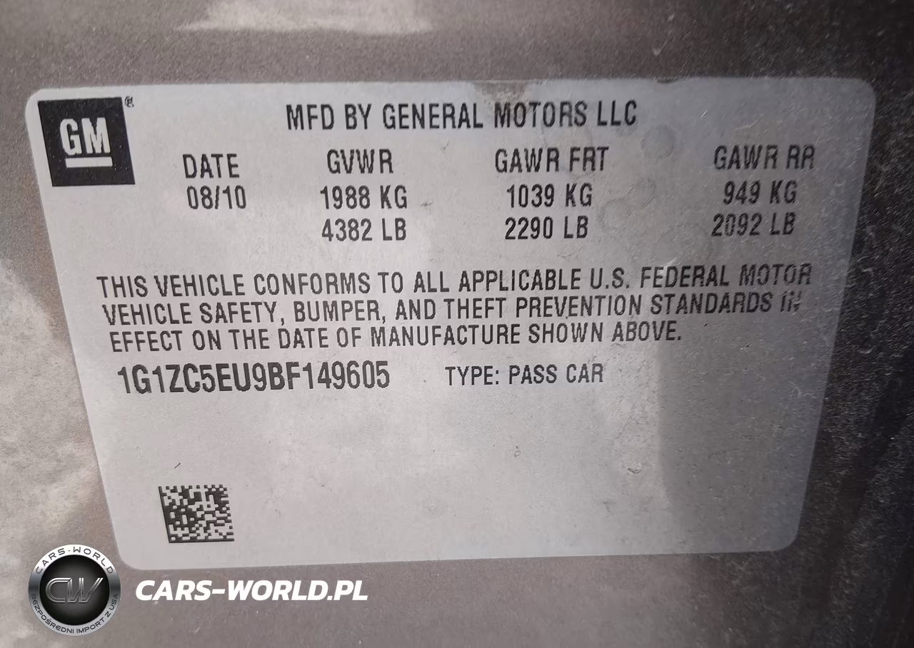 2011 Chevrolet Malibu 1Lt VIN:1G1ZC5EU9BF149605 - 9