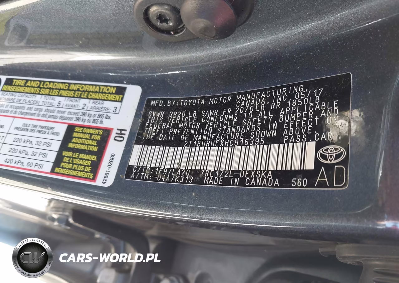 2017 Toyota Corolla Xse VIN:2T1BURHEXHC916395 - 9
