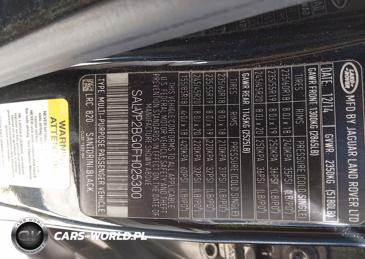 2015 Land Rover Range Rover Evoque Pure VIN:SALVP2BG0FH025300 - 9