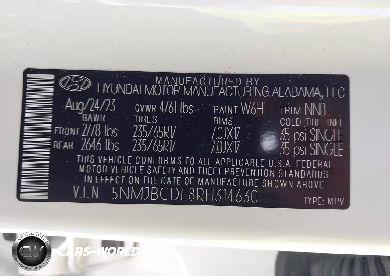 2024 Hyundai Tucson Sel VIN:5NMJBCDE8RH314630 - 9