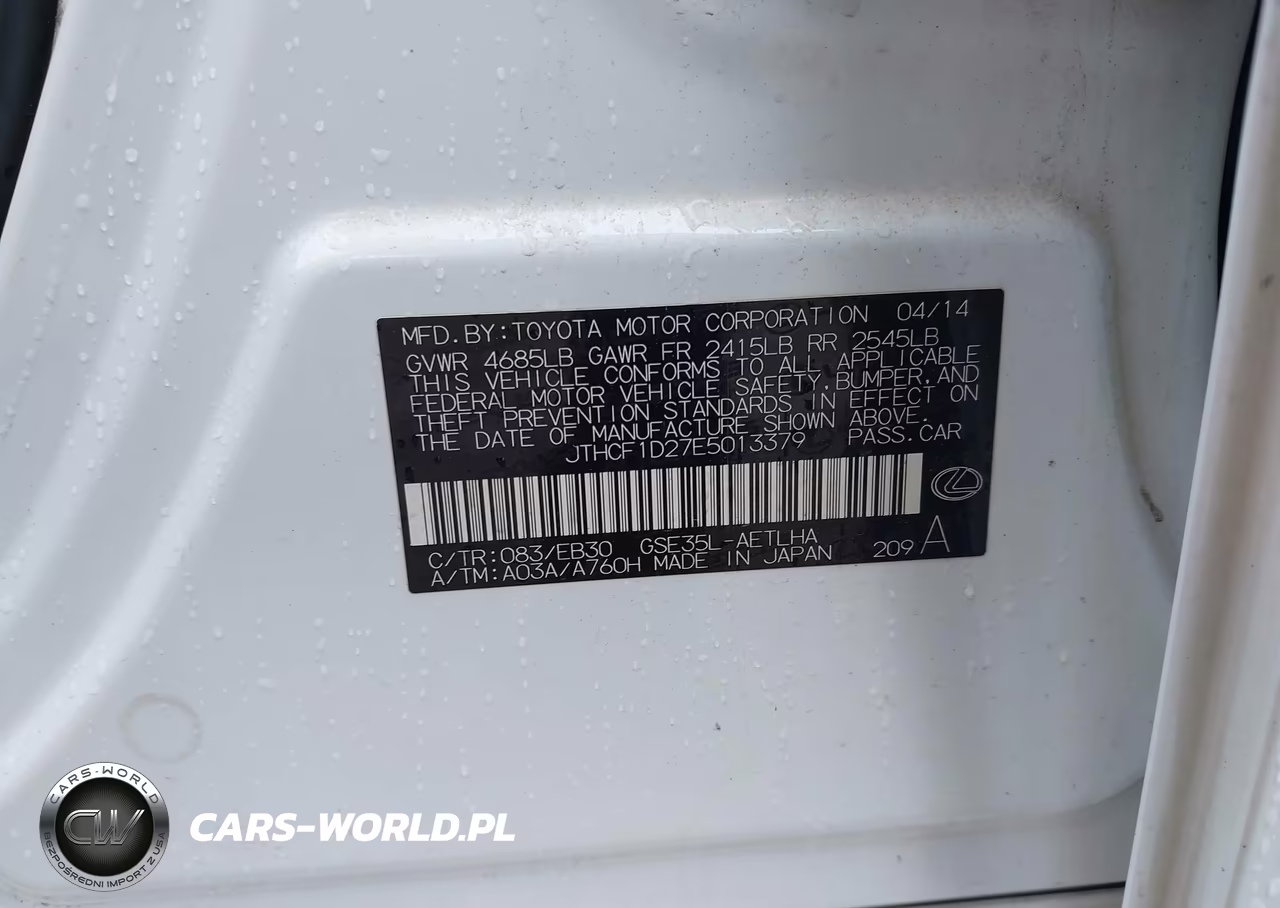 2014 Lexus Is 250 VIN:JTHCF1D27E5013379 - 9