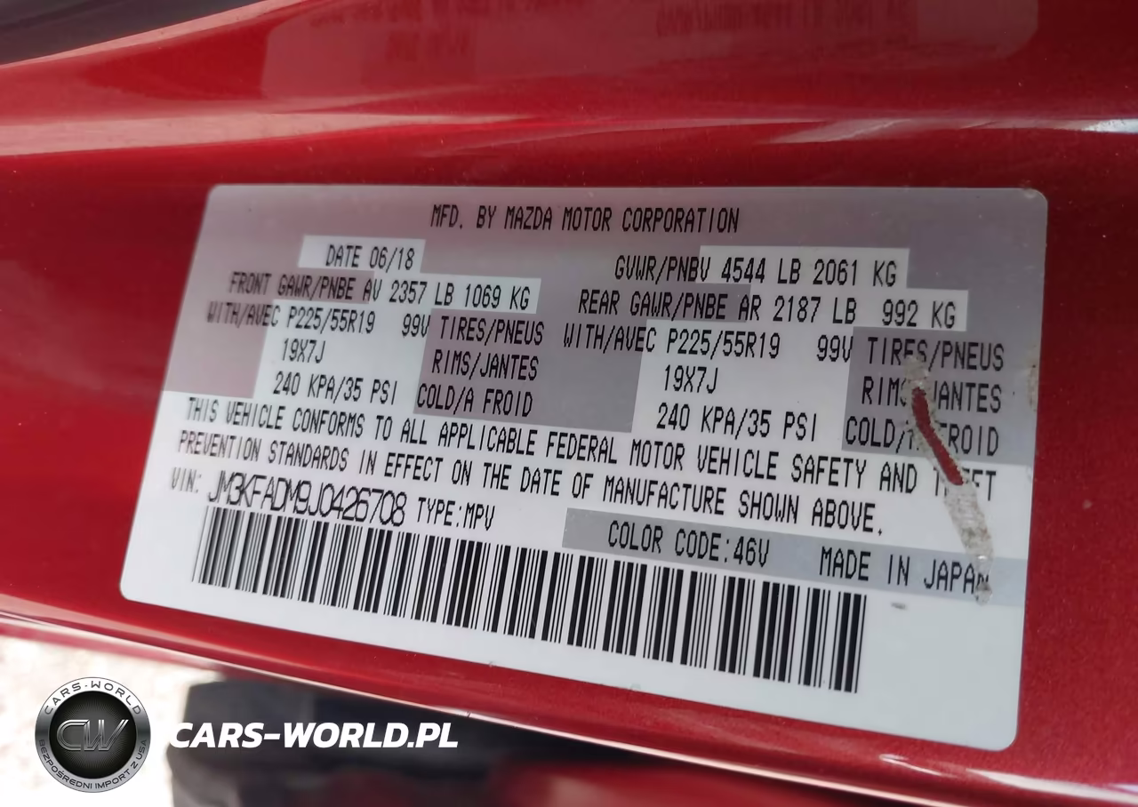 2018 Mazda Cx-5 Grand Touring VIN:JM3KFADM9J0426708 - 9