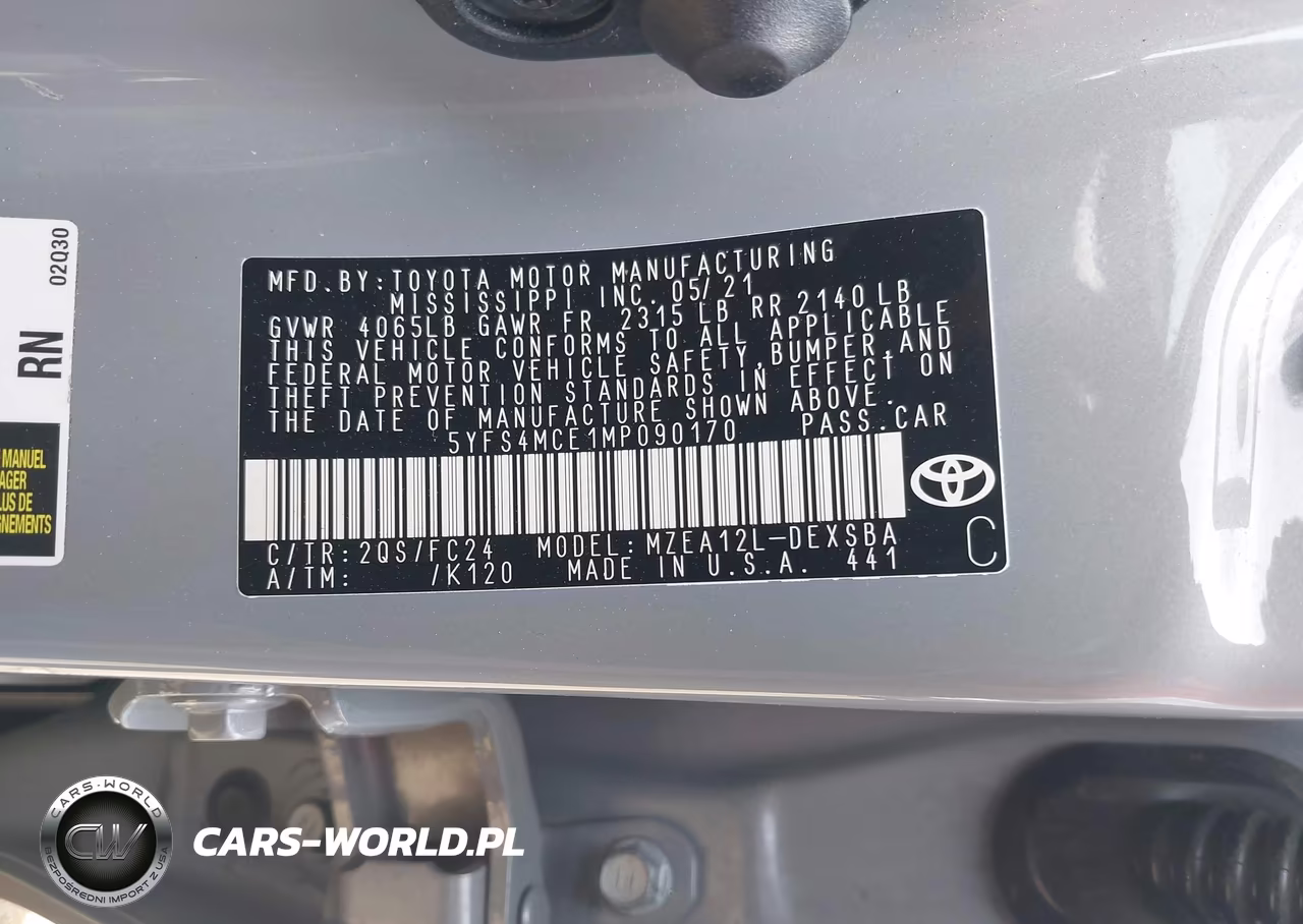 2021 Toyota Corolla Se Apex Edition VIN:5YFS4MCE1MP090170 - 9