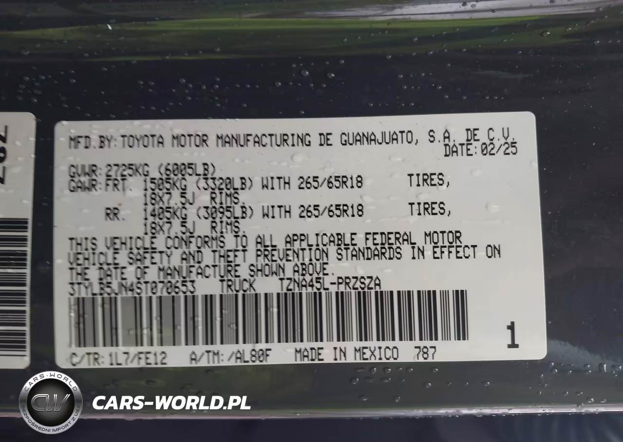 2025 Toyota Tacoma Trd Sport VIN:3TYLB5JN4ST070653 - 9