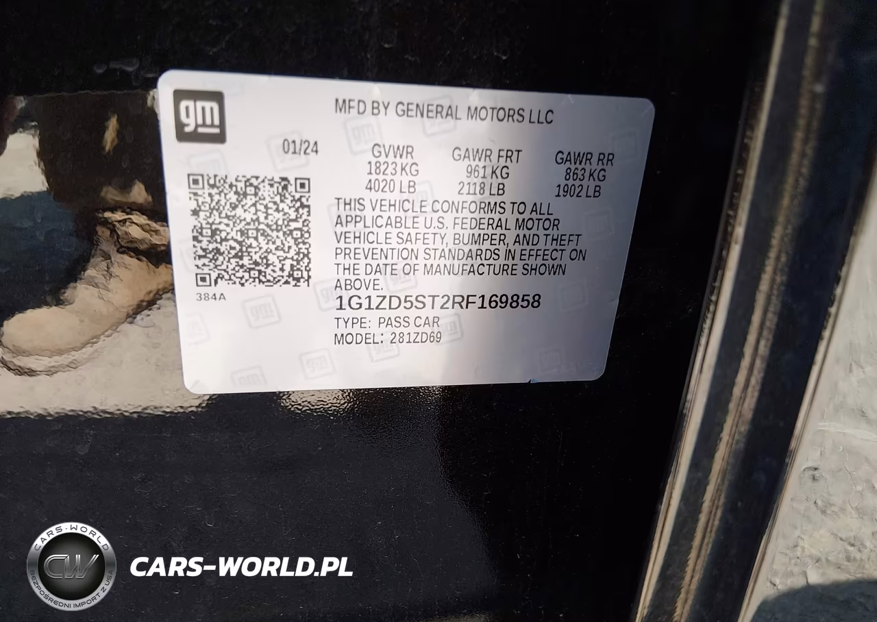 2024 Chevrolet Malibu Fwd 1Lt VIN:1G1ZD5ST2RF169858 - 9