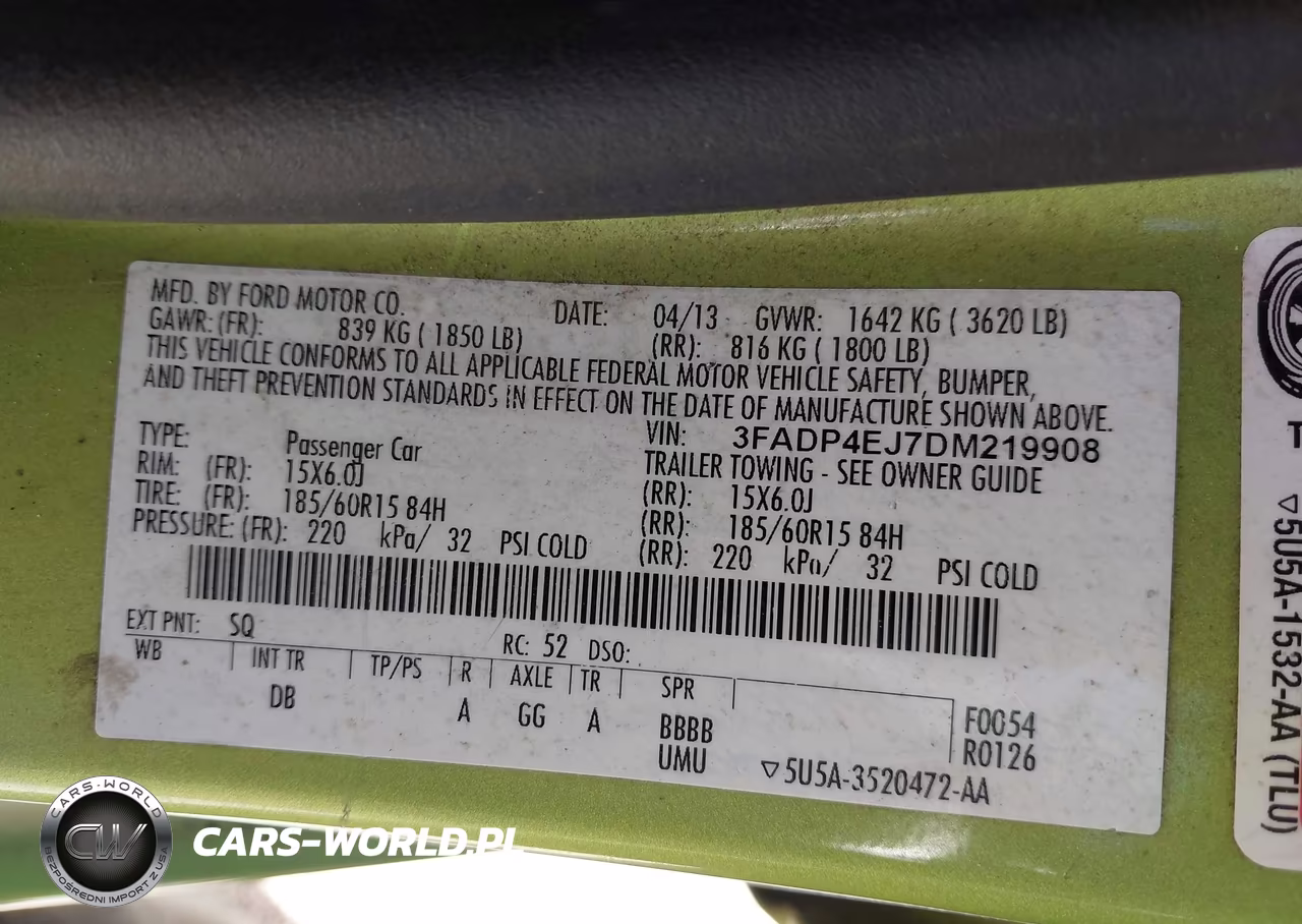 2013 Ford Fiesta Se VIN:3FADP4EJ7DM219908 - 9