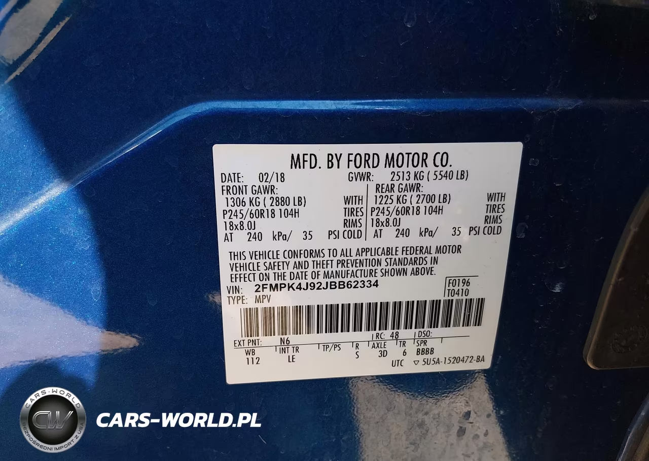 2018 Ford Edge Sel VIN:2FMPK4J92JBB62334 - 9