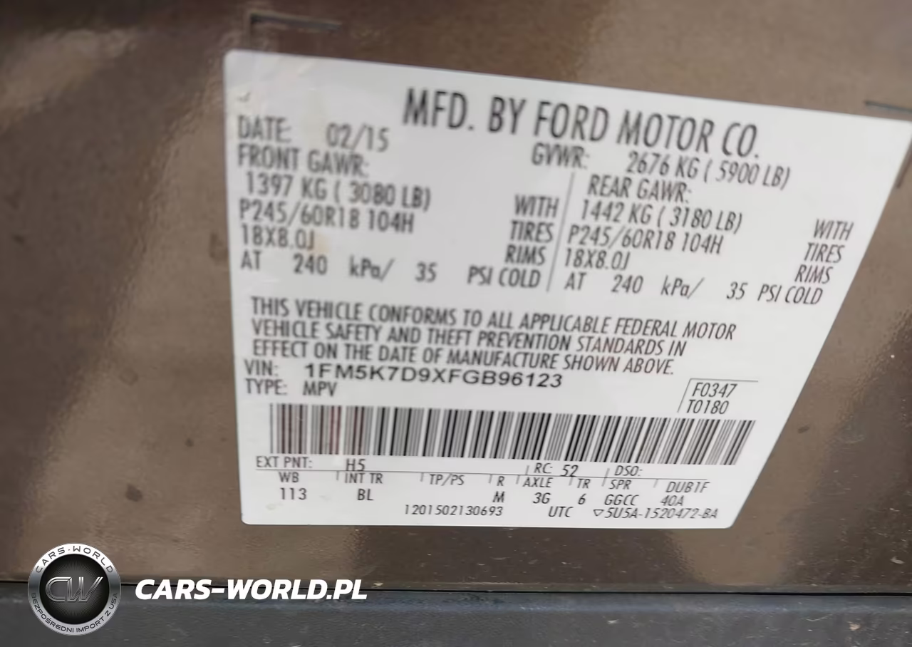 2015 Ford Explorer Xlt VIN:1FM5K7D9XFGB96123 - 9