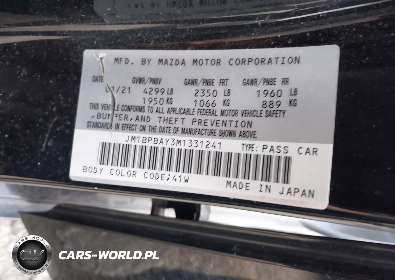 2021 Mazda Mazda3 2.5 Turbo VIN:JM1BPBAY3M1331241 - 9