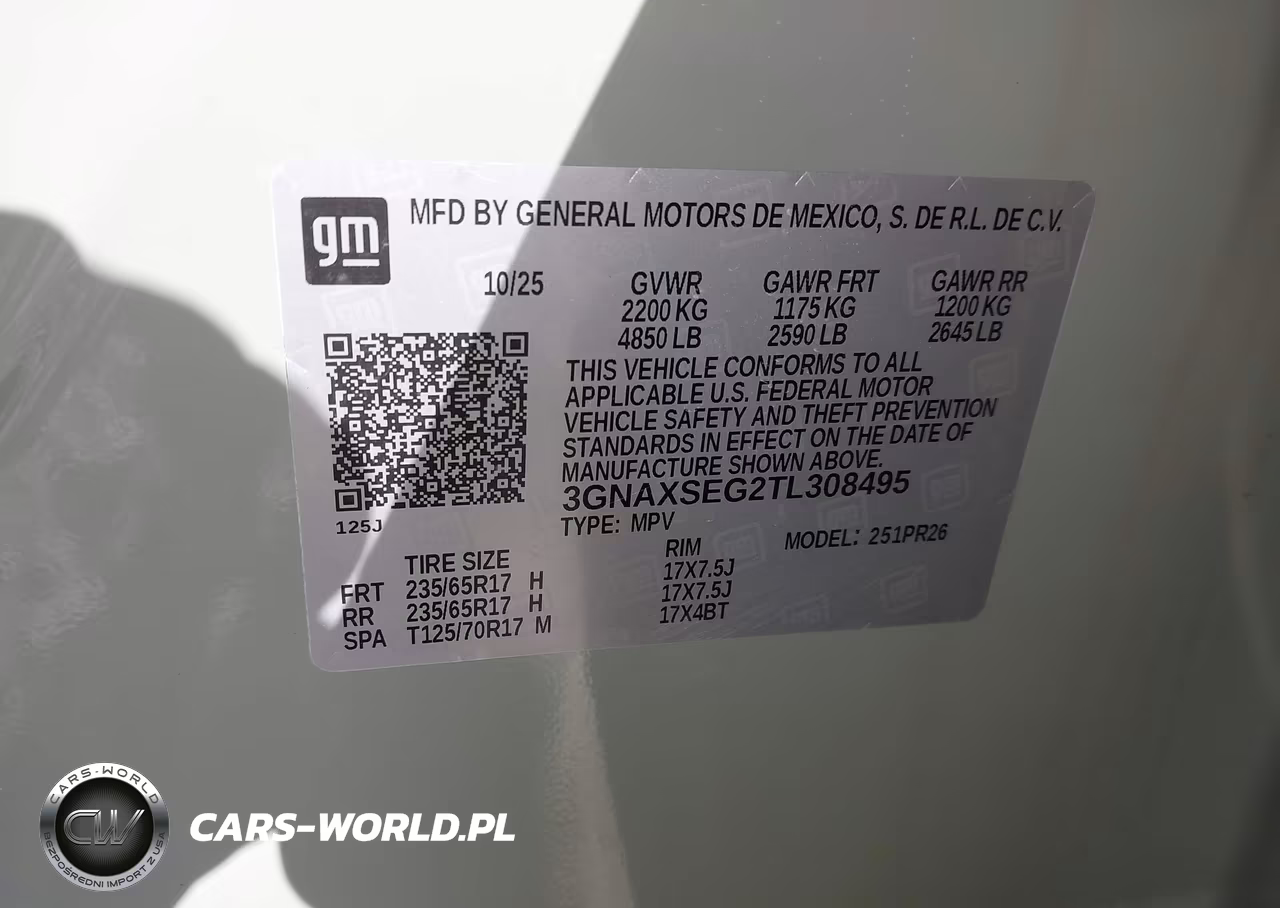 2026 Chevrolet Equinox Awd Activ VIN:3GNAXSEG2TL308495 - 9