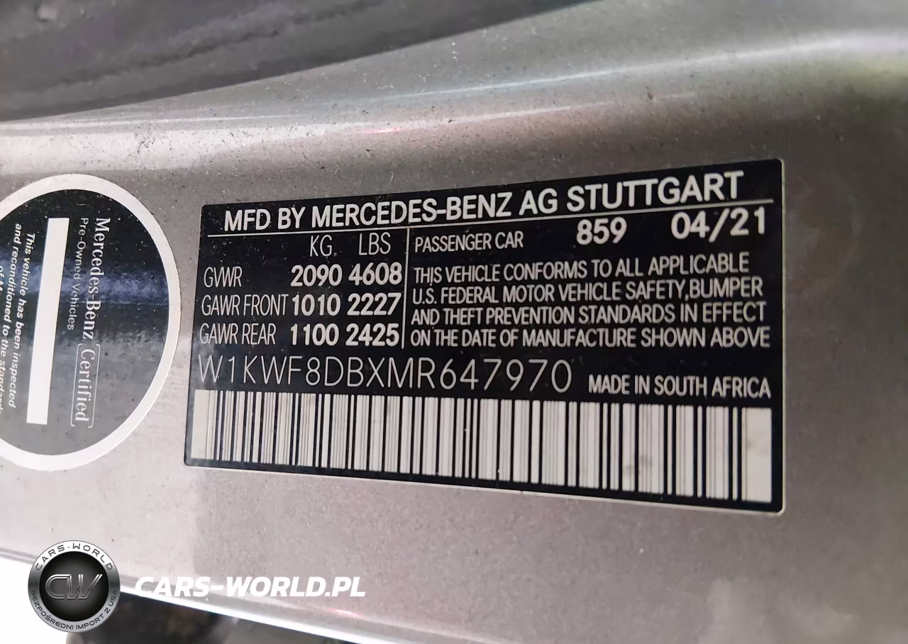 2021 Mercedes-Benz C 300 Sedan VIN:W1KWF8DBXMR647970 - 9